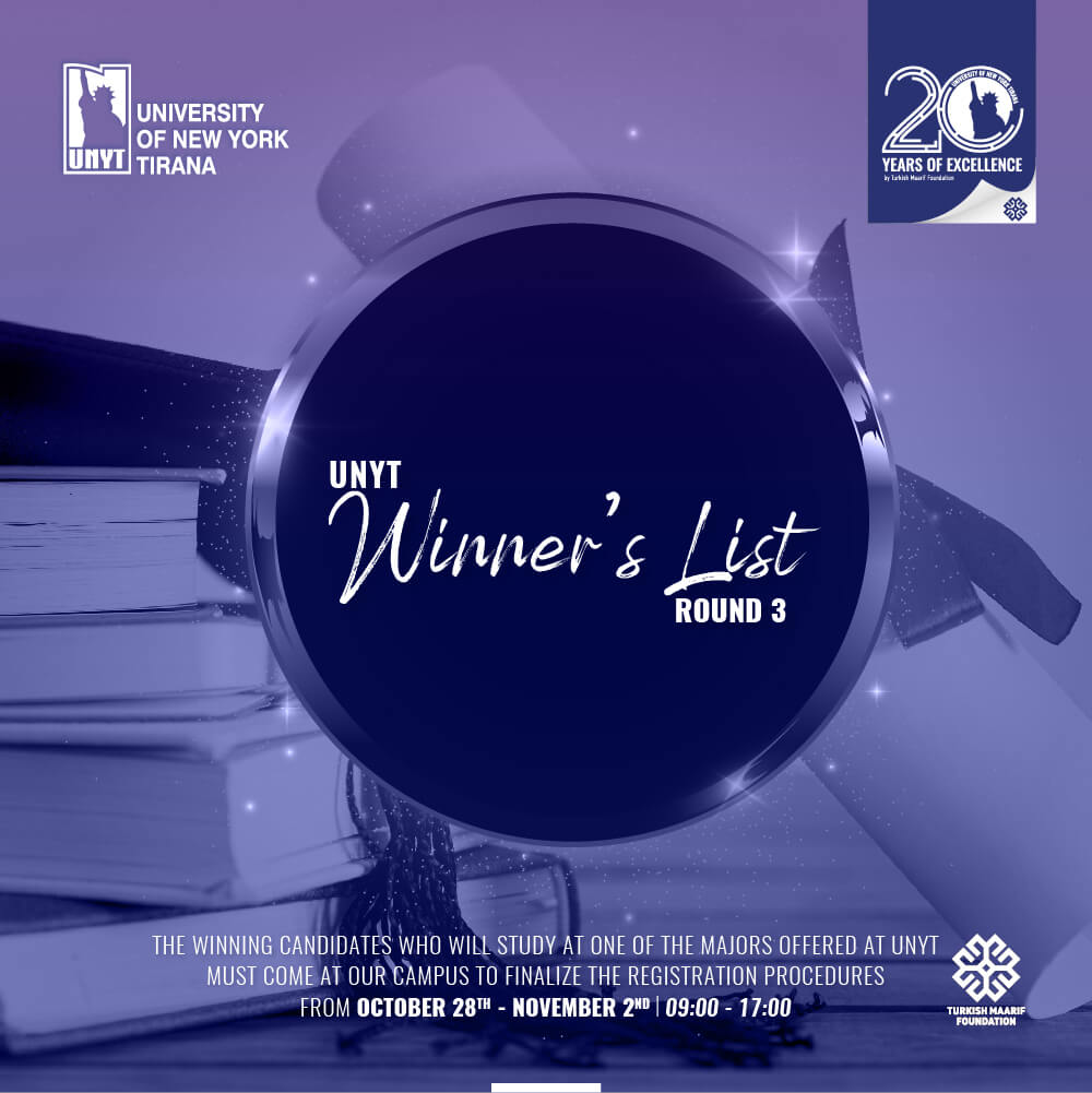 UNYT’s Winners List for the new academic year 2022-2023 | 3rd ROUND